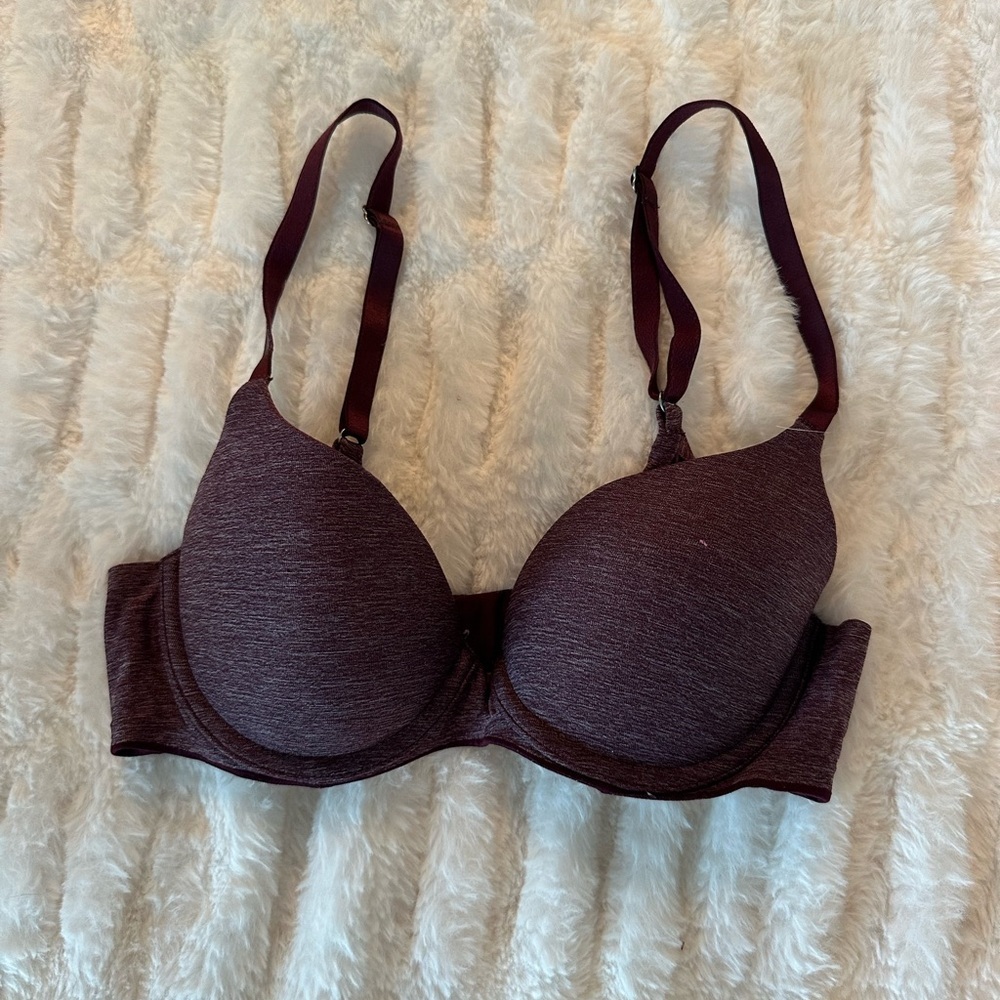 Aerie Dark Burgundy Sunnie Pushup Bra Size 32B
